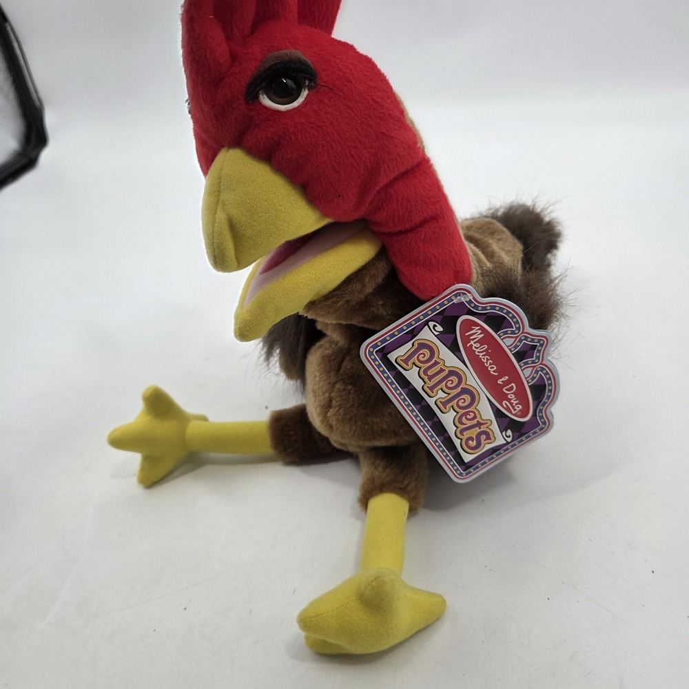 NEW Melissa & Doug Picket the Rooster Chicken Hand Puppet 17"